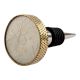 Round Cream Flower Metal And Bone Wine Stopper (Pack Of One Piece)